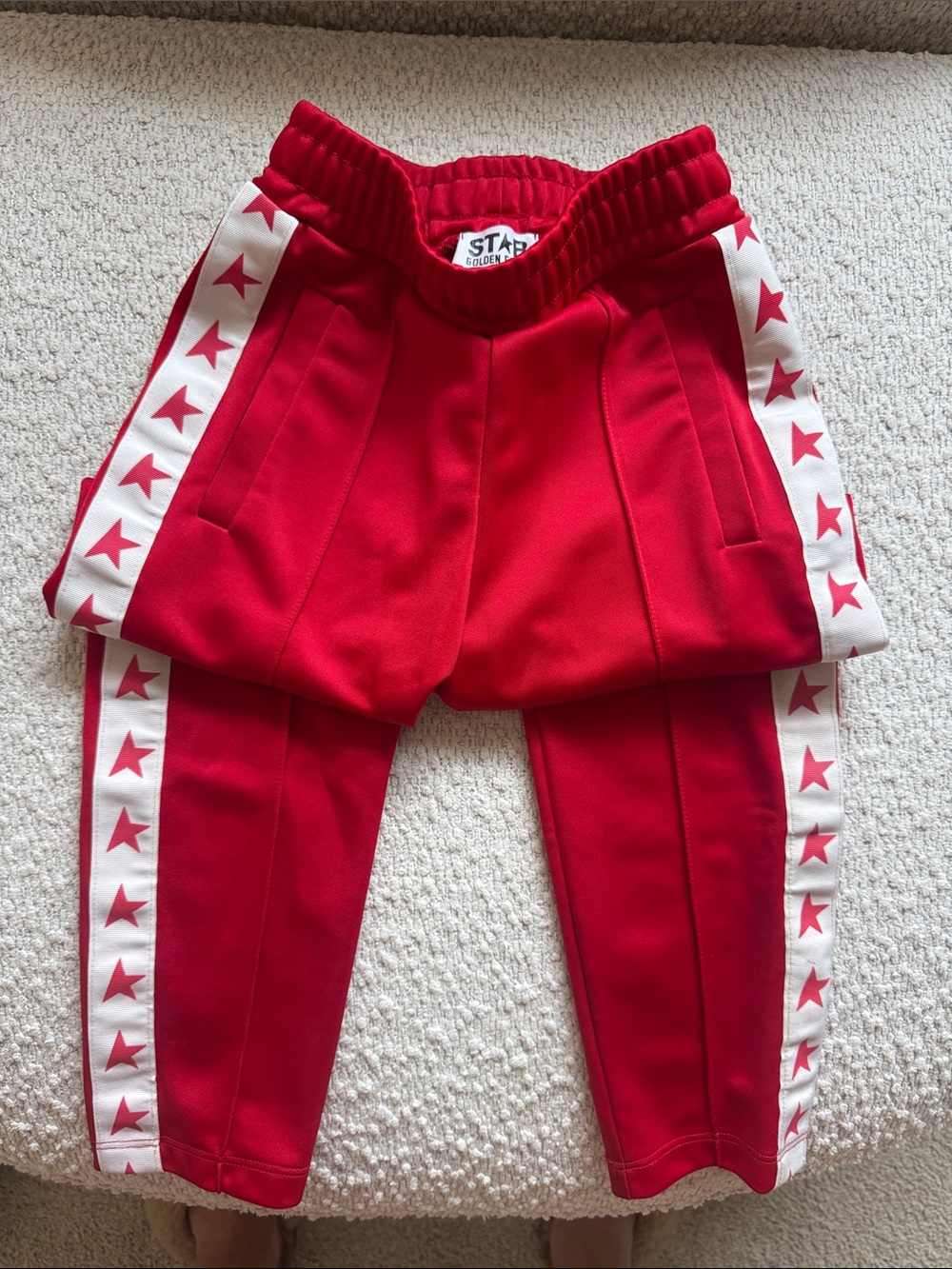 Golden Goose Kids Red Star Track Pants Joggers Size 4 Made in Italy